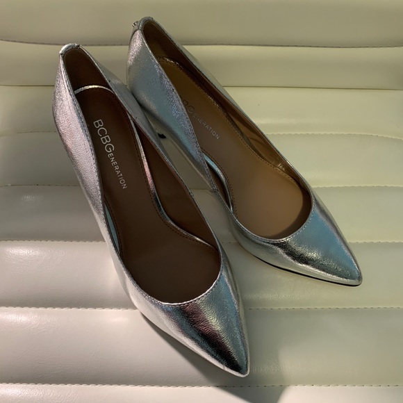 BCBG Marci Silver Heels - Picture 2 of 4